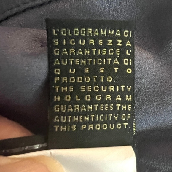 Just Cavalli Silk Long Sleeve Blouse Purple Size 42 5-Button Cuffs EUC - Picture 7 of 8